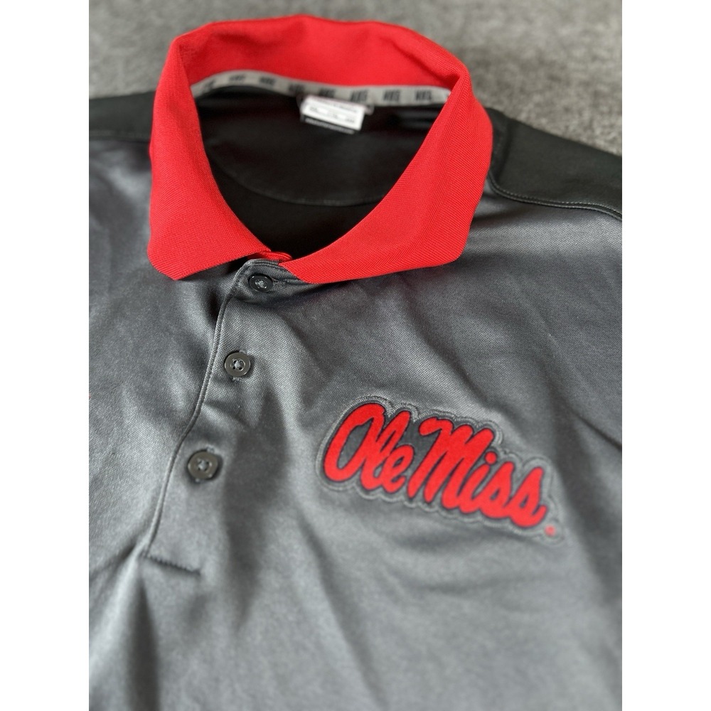 Nike Golf Tour Performance Dri-FIT Ole Miss Rebels Red Polo Shirt XXL 2XL